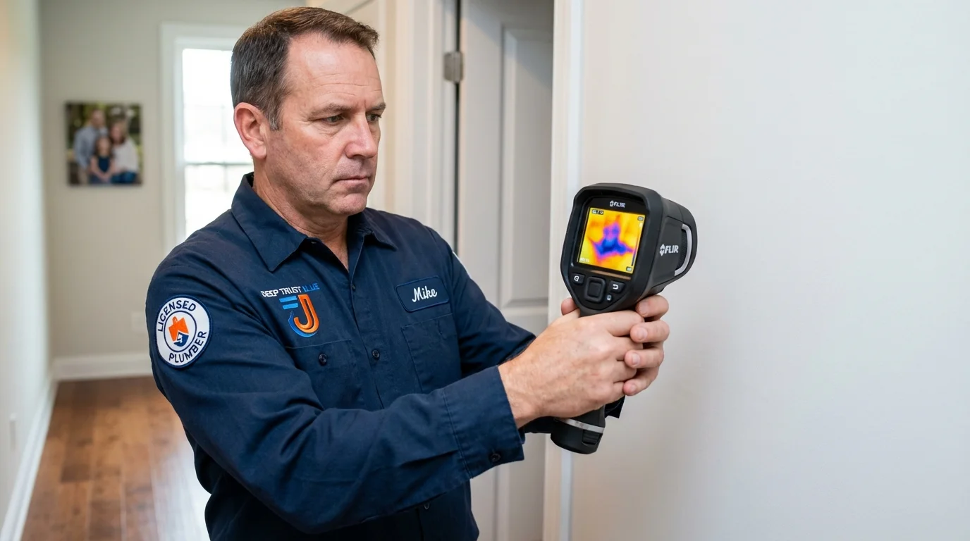 Thermal imaging leak detection by Johns Plumbing LLC in Drexel